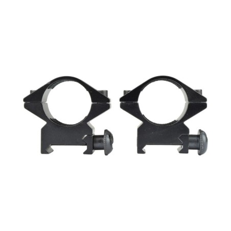 JS-TACTICAL - Anneaux de montage bas 20mm pour rails Picatinny - Noir