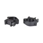 JS-TACTICAL - Anneaux de montage bas 20mm pour rails Picatinny - Noir