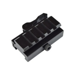 JS-TACTICAL - Réhausse Rail Picatinny QD 5 Slots - Noir