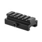 JS-TACTICAL - Réhausse Rail Picatinny QD 5 Slots - Noir