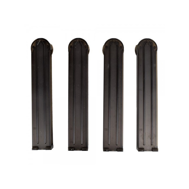 BIG DRAGON - lot de 4 chargeurs low-cap pour P90 50 billes - Noir