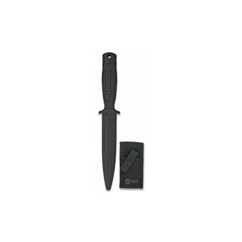 K25 - Couteau Cuchillo D'entraînement lame 16 cm - Noir