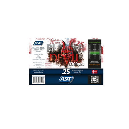 ASG - Billes blanches Blaster Devil 0.25g X 3300 bbs
