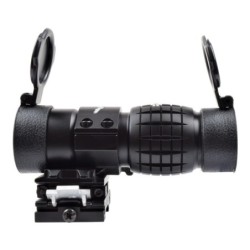 JS-TACTICAL - 3X magnifier pour red dot avec système de bascule - Noir
