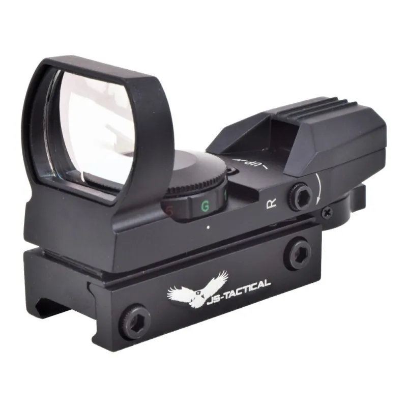 JS-TACTICAL - Viseur Point rouge multi réticule - Noir