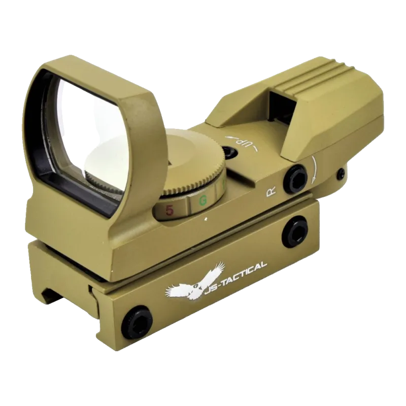 JS-TACTICAL - Viseur point rouge multi-réticule - Tan