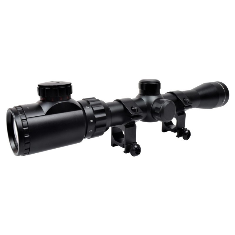 JS-TACTICAL - Lunette Avec Zoom 3X-9X Lentille 32mm rétroéclairée - Noir