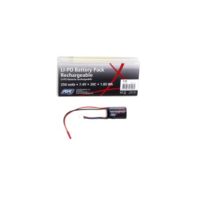 ASG - Batterie LiPo Rechargeable 7.4V 250 mAh 20C Spéciale HPA