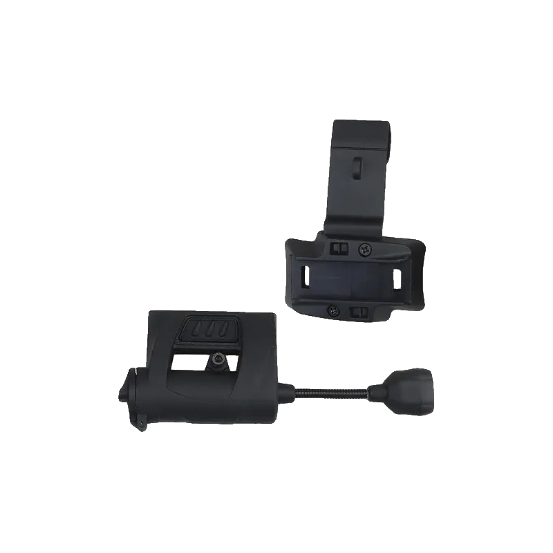 Lampe de casque Tactical Ops MPLS Charge noire et support à clip, fond transparent