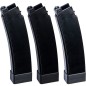 ASG - lot de 3 Chargeurs low-cap pour CZ Scorpion EVO 3 Et MTW 9 75 billes - Noir