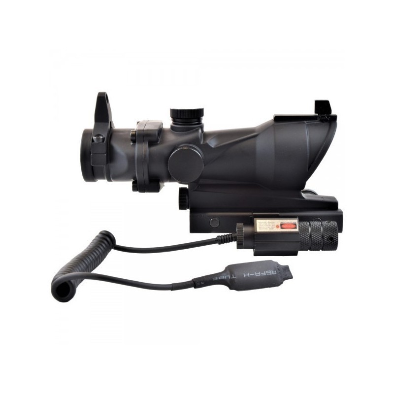 JS-TACTICAL - Viseur Point Rouge ACOG, Lentille 32mm, Laser Intégré - Noir JS-TACTICAL - Viseur Point Rouge ACOG, Lentille 32mm, Laser Intégré - Noir