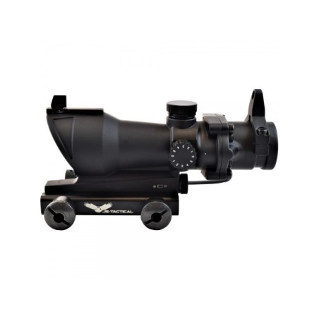 JS-TACTICAL - Viseur Point Rouge ACOG, Lentille 32mm, Laser Intégré - Noir