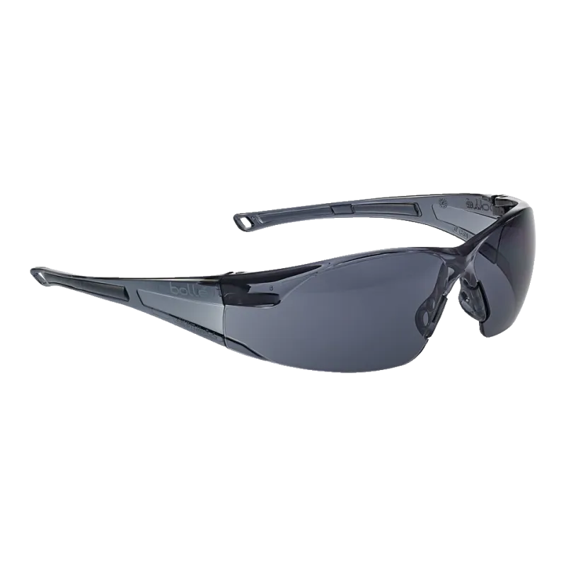Bollé - Paire de lunettes de protection RUSH Smoke avec cordon réglable - Gris