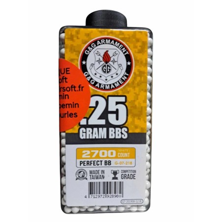 G&G Armament - Billes Blanche 0.25g Précision 2700 Bbs