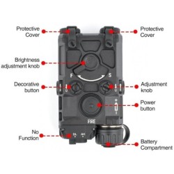 WADSN - Boitier AN/PEQ Laser + Lampe LED - Noir