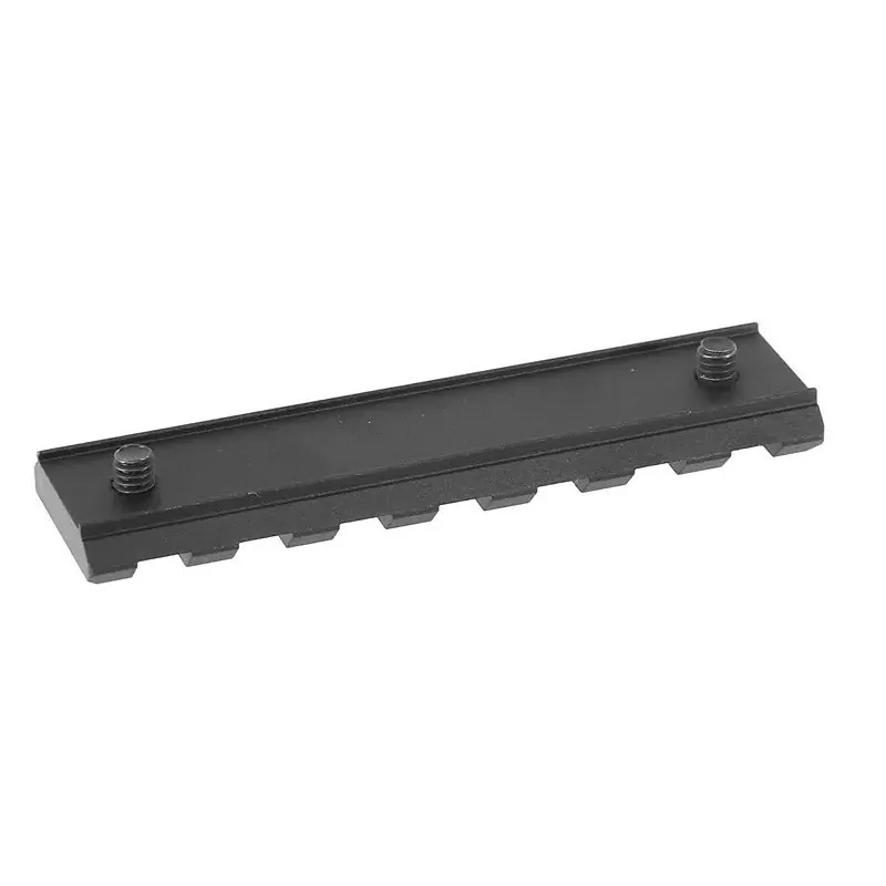 Rail tactique court Krytac pour LVOA noir, vue de dessous avec vis de fixation