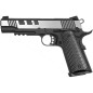 Evolution International - Pistolet GBB E911 Defender Steel avec mallette de transport - Noir et Argent
