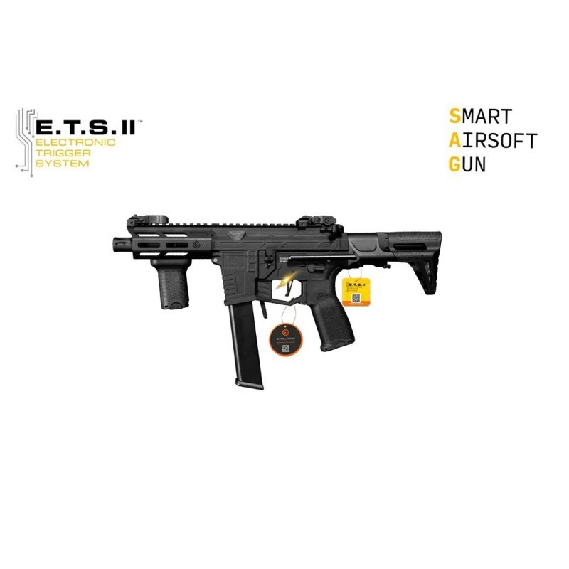 Evolution International - Réplique AEG Reaper XS EMR PDW Carbontech ETS II - Noir