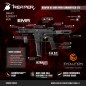 Evolution International - Réplique AEG Reaper XS EMR PDW Carbontech ETS II - Noir