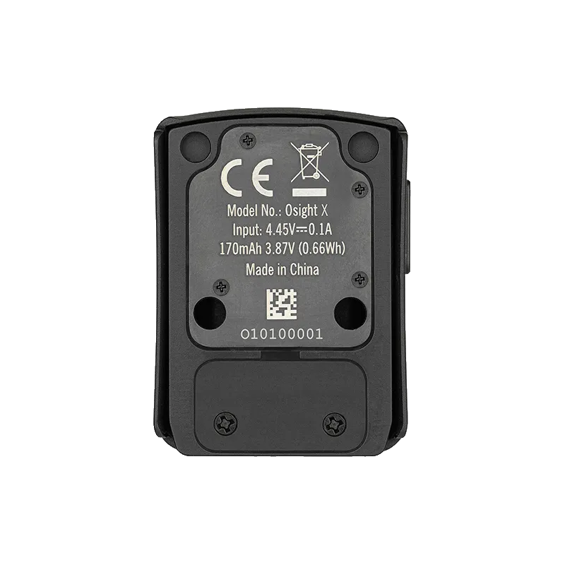 Dessous de l'Olight Osight X : marquage Model Osight X, 170 mAh