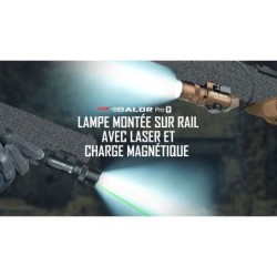Olight - Baldr Pro R | Lampe tactique avec laser vert & 1350 lumens LED - Noir