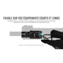 Olight - Baldr Pro R | Lampe tactique avec laser vert & 1350 lumens LED - Noir
