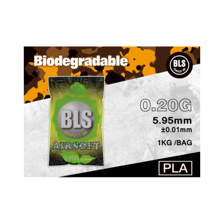 BLS - Billes Biodégradables 0.20g sac de 1Kg - Blanche