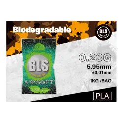 BLS - Billes biodégradables 0,23 g sac de 1 kg - Blanche