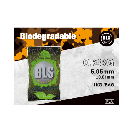 BLS - Billes Biodégradables 0.28g  sac de 1Kg - Noir