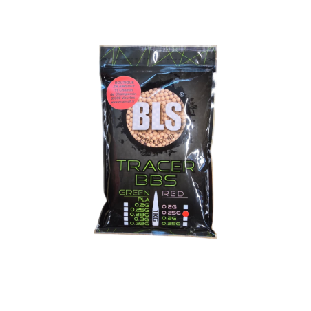 BLS - Billes Traçantes 0.25g  sac de 1Kg - Rouge
