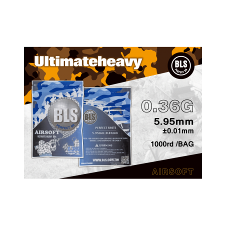 BLS - Billes Biodégradables 0.36g Sac de 1000 billes - Blanche
