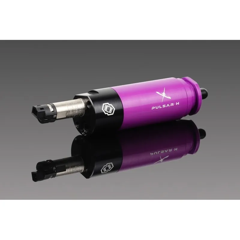 Engine HPA Gate Pulsar H violet, vue de trois quarts avec reflet sur fond gris