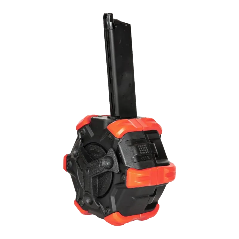 DOUBLE-BELL - Chargeur drum à gaz pour 1911 350 billes - Rouge