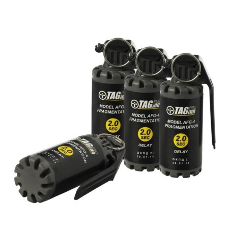 TAGinn AFG-4 – Pack de 6 grenades Flash et Frag 40mm airsoft