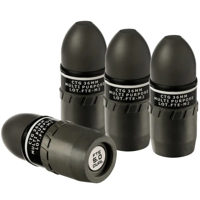 Quatre projectiles TAGinn Fate MK2, culot marqué FTE 5.0 Dual