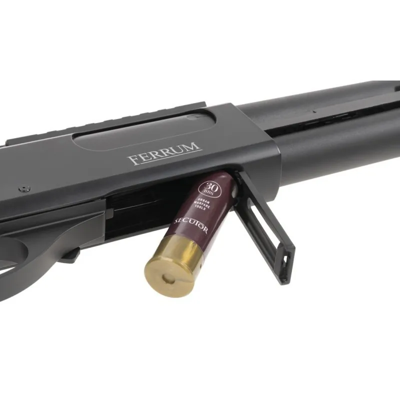 Secutor Velites Ferrum S-VI, gros plan du chargement d'une cartouche 30 billes