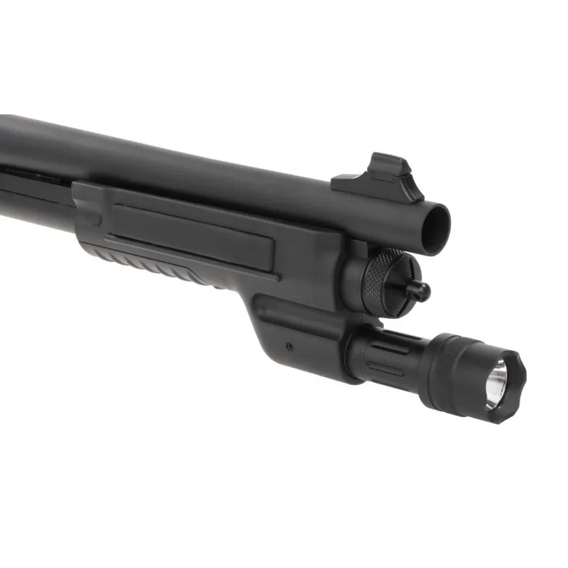 Secutor Velites Ferrum S-VI, gros plan de la pompe et de la lampe intégrée
