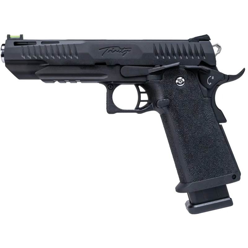 Pistolet GBB Modify Hi-Capa 5.1 Trinity noir, vue de profil gauche