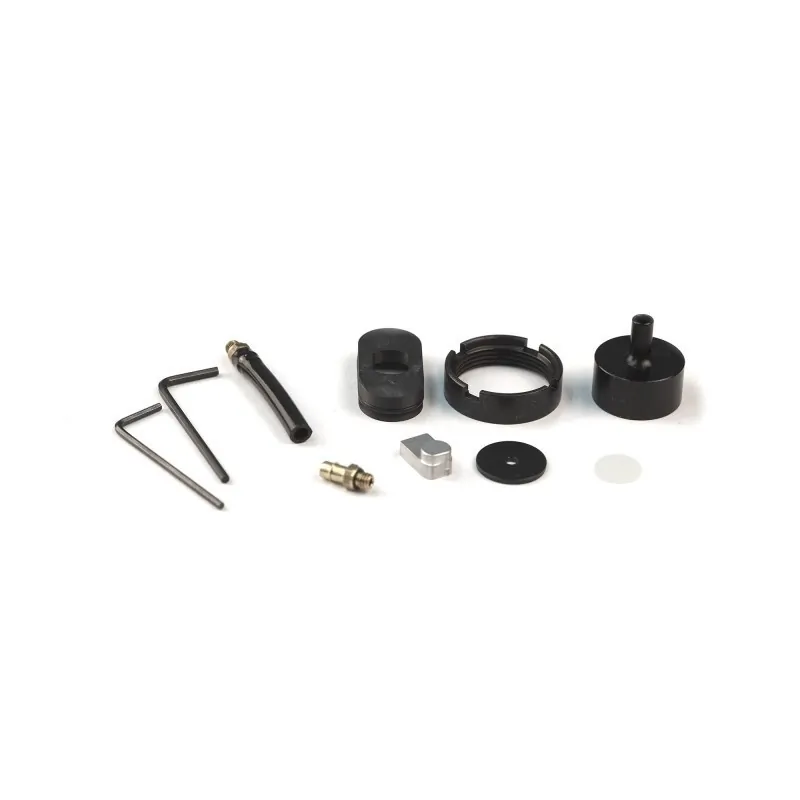 Pièces du kit Wolverine Wraith X : flexible, écrous, adaptateurs et clés Allen