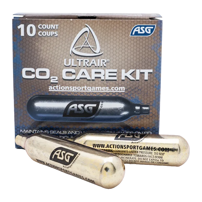 ASG - Pack de 9 cartouches CO2 12 g + 1 cartouche lubrifiante