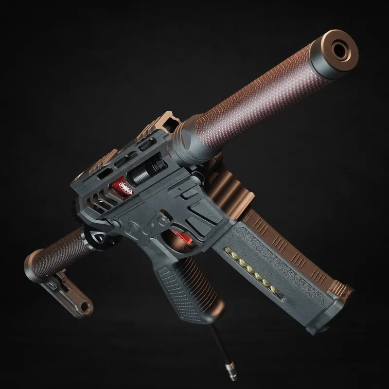 Heretic Labs Article III Wolverine Airsoft HPA détail garde-main rail Picatinny et canon externe Noir