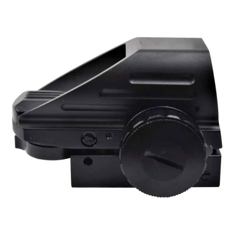 Viseur point rouge reflex JS-Tactical noir, profil gauche avec molette de réglage