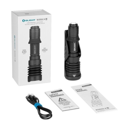 Olight - Lampe tactique WarriorX4 2600  lumens avec Strobe - Noir