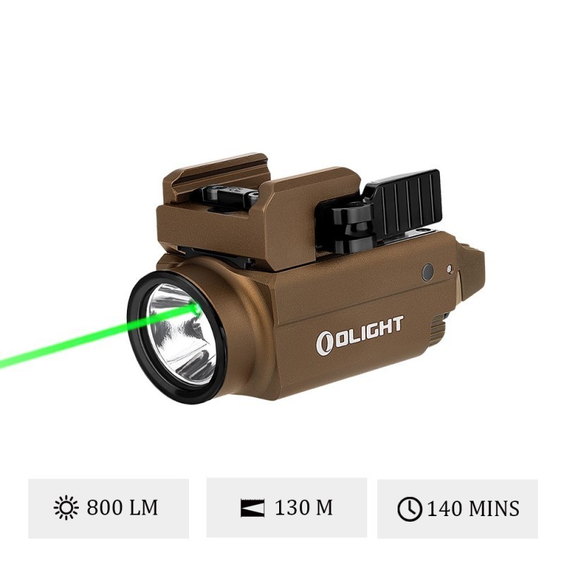 Olight - Lampe tactique Baldr S avec laser vert - Tan