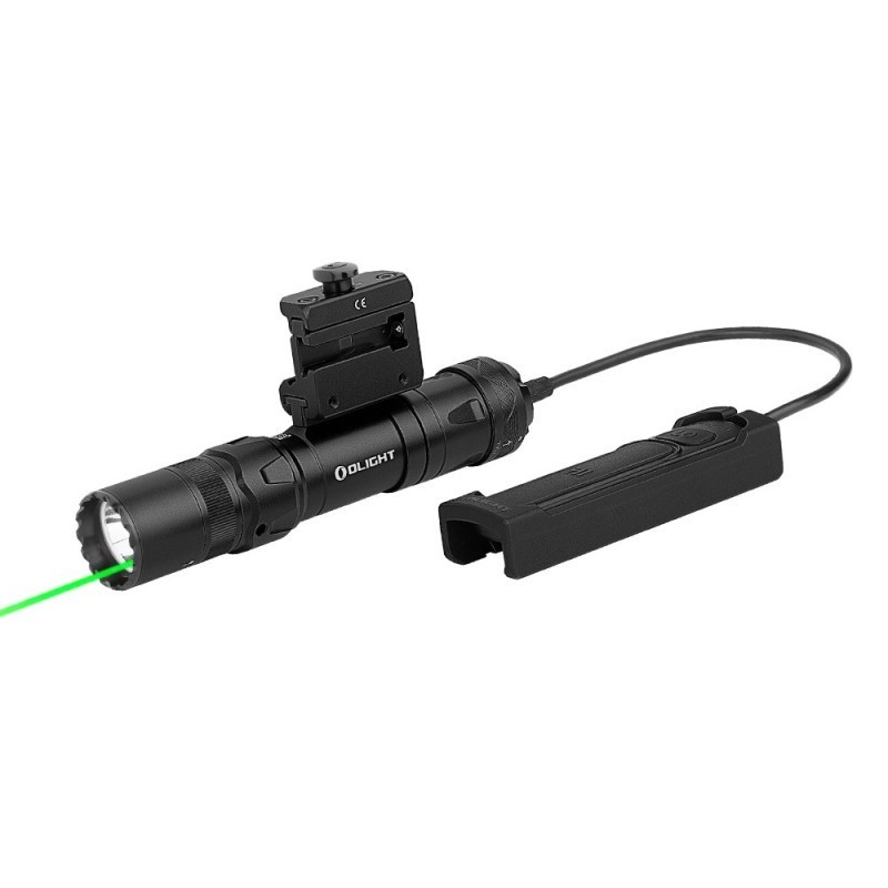 Olight - Odin GL Mini | Lampe Tactique 1000 Lumen avec Laser Vert - Noir