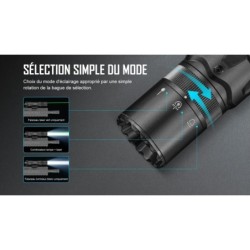 Olight Odin GL Mini – Lampe tactique 1000 lumens avec laser vert – Noir