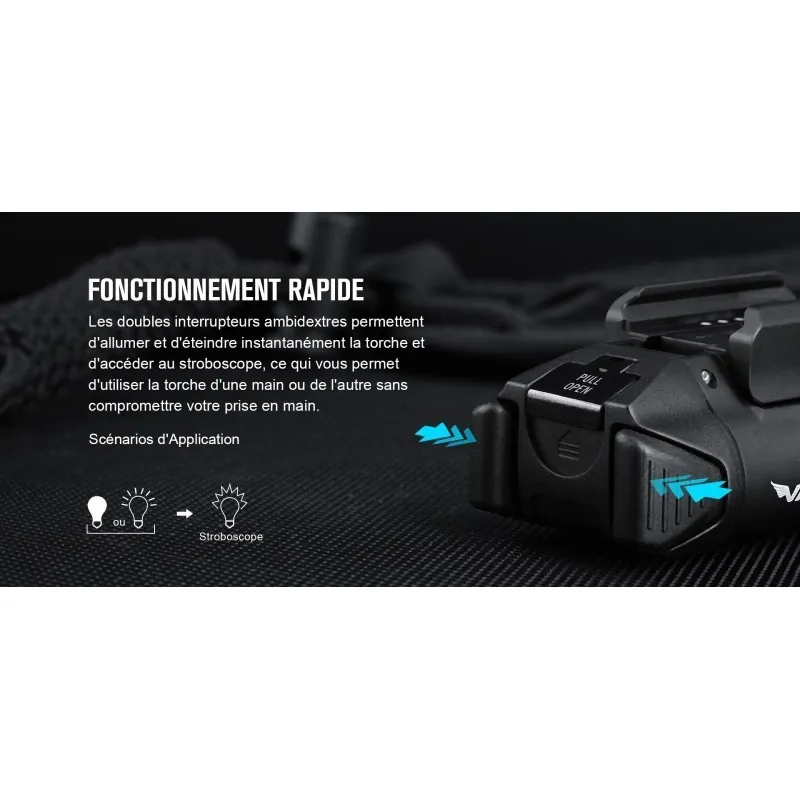Olight - PL-3S Valkyrie | Lampe tactique 1000 lumens - Tan – Accessoires Airsoft – vue 11
