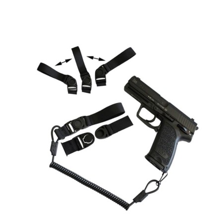 Amomax - Dragonne Bungee pour réplique de poing - Noir