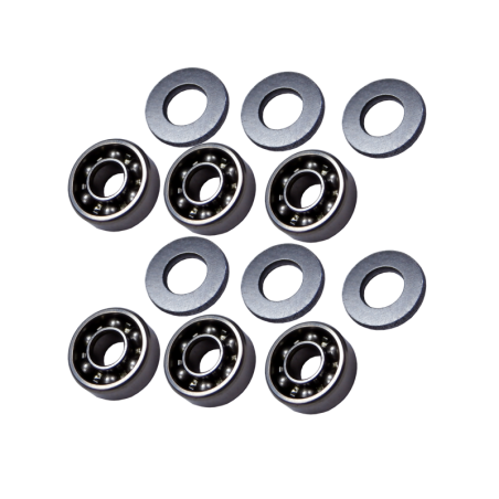FPS Softair - Bushings à roulement de 8 mm en acier avec roulement ouvert pour A&K MINIMI / M60 / MK43 (B8M60)