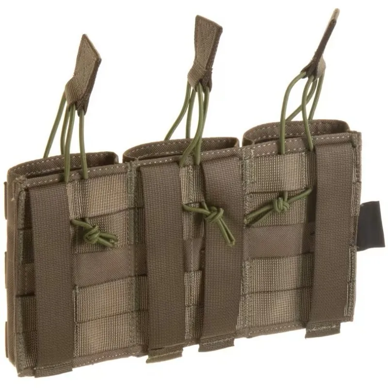 Porte-chargeur triple Direct Action Invader Gear Ranger Green, vue de dos avec sangles MOLLE